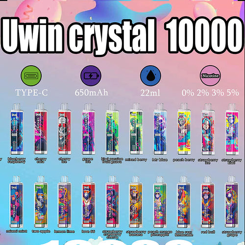 24 Boîtes de Crystal 10 000 puffs